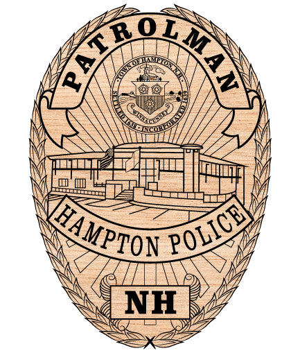 Hampton Police Patrolman Badge New Hampshire SVG, Hampton NH Police Emblem Vector, Hampton Patrolman Badge SVG, New Hampshire Police Badge, Hampton Police Logo