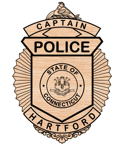 Hartford Police Captain Badge Connecticut SVG, Hartford CT Police Emblem Vector, Hartford Police Captain Emblem SVG, Connecticut Police Captain Badge, Hartford PD Captain Logo