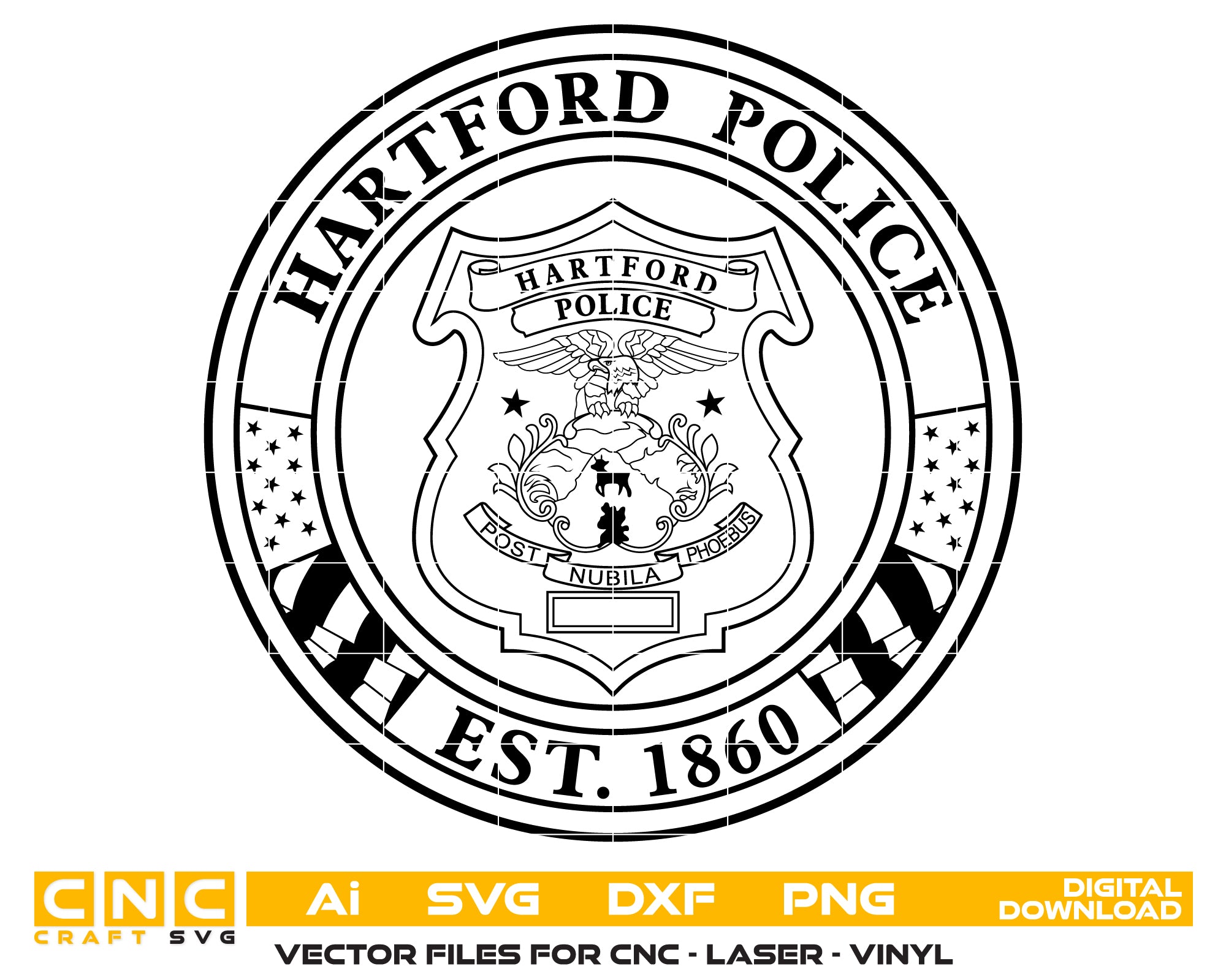 hartford police officer badge svg, hartford connecticut police badge vector, hartford ct police svg emblem, hartford law enforcement badge svg, connecticut police badge svg