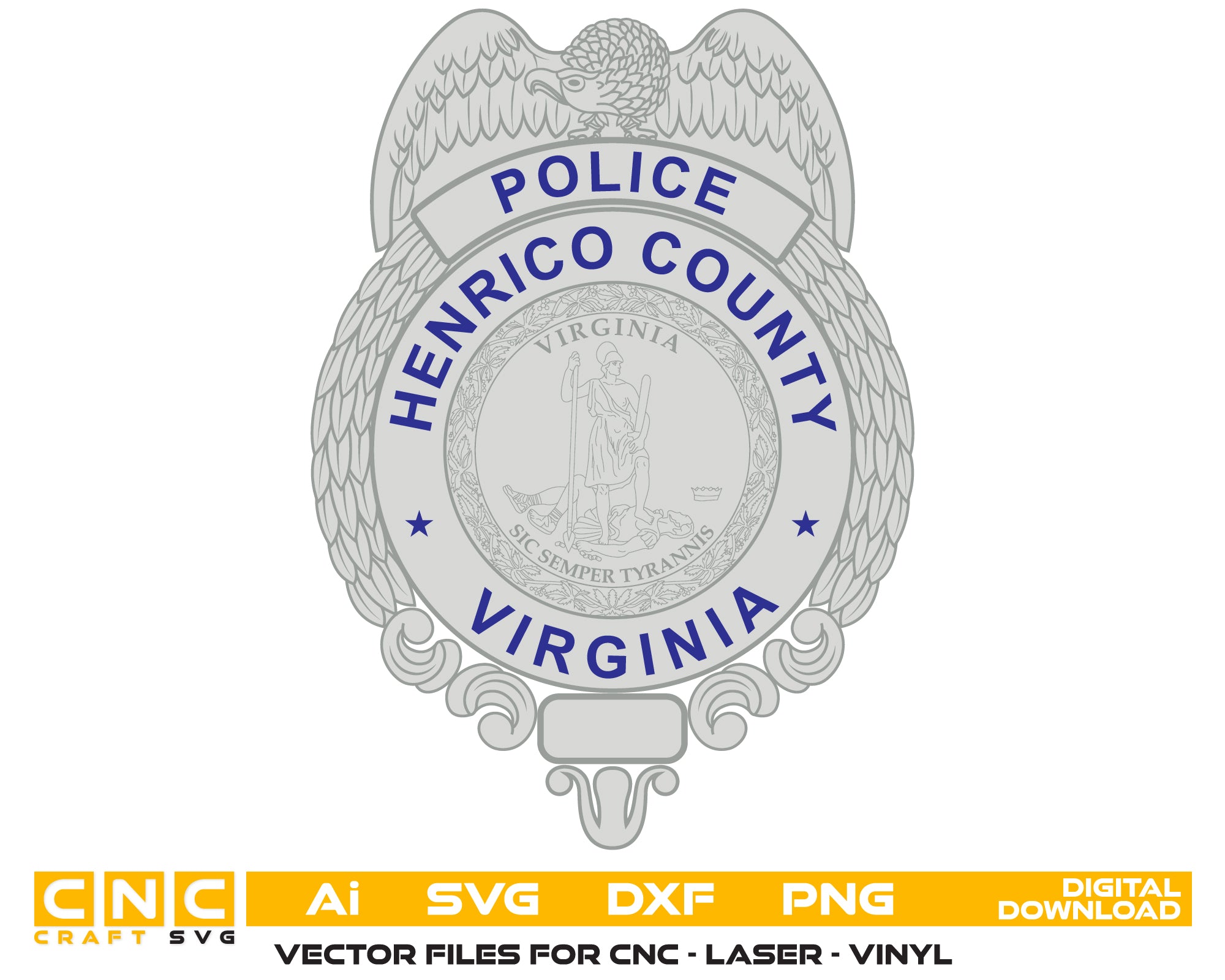 Henrico County, Virginia Police Badge Color File