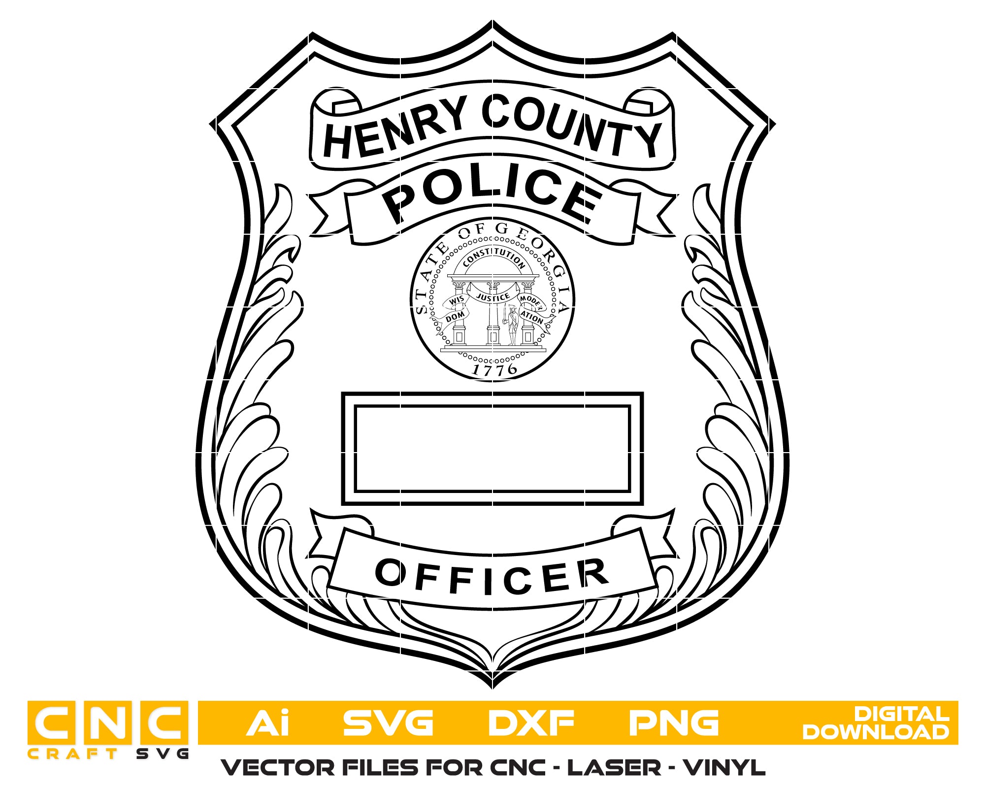 Henry County Police Officer Badge