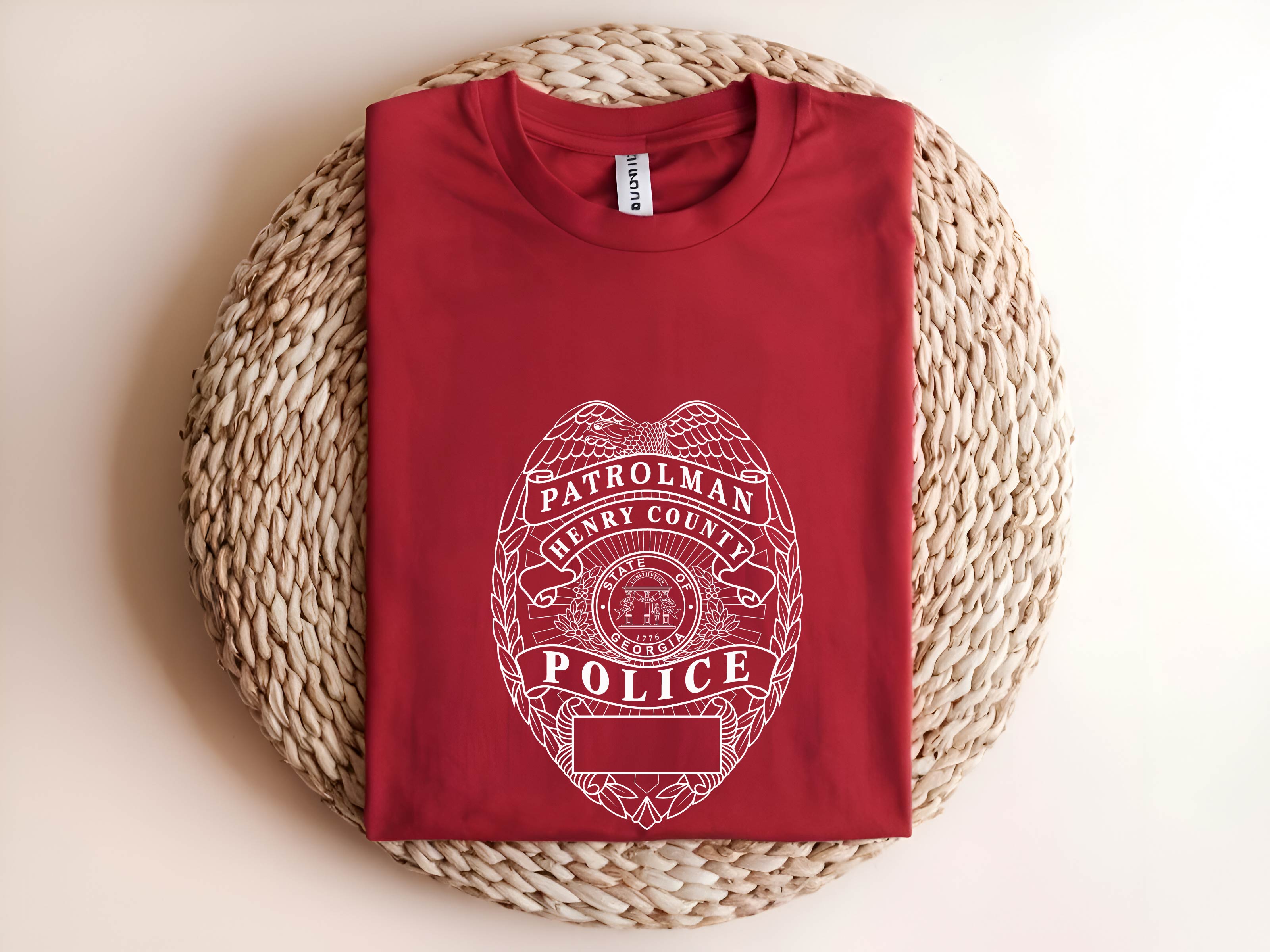 Henry County Police Patrolman Badge SVG, Henry County Patrolman Badge Vector, Police Patrolman Badge SVG, Law Enforcement Badge Emblem, Police Shield Vector, Badge Engraving File