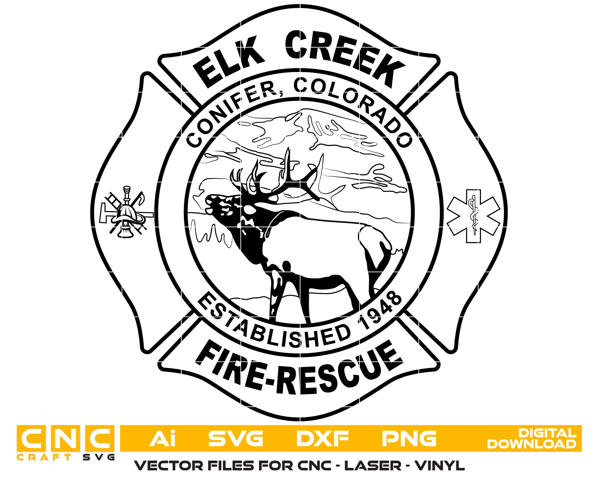 Home Elk Creek Fire Protection District Badge