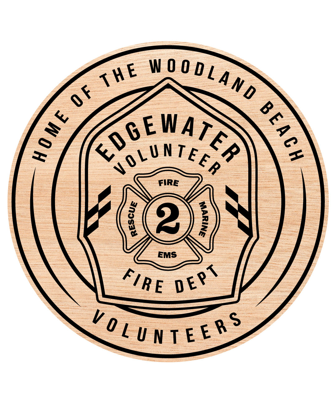 Home Of The Woodland Beach Edgewater Volunteers Logo