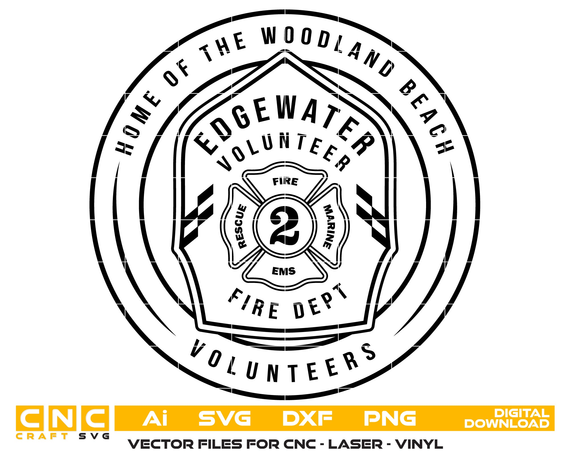 Home Of The Woodland Beach Edgewater Volunteers Logo