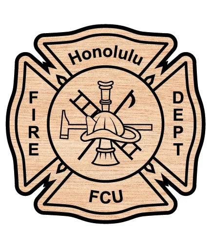 Honolulu Fire Department Federal Credit Union Badge SVG Hawaii Vector