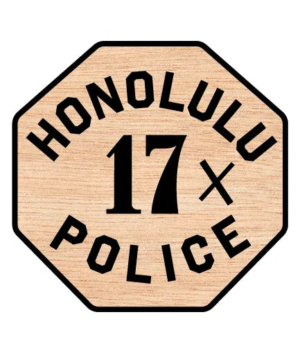 Honolulu Police Badge SVG Hawaii 17X Octagon Vector