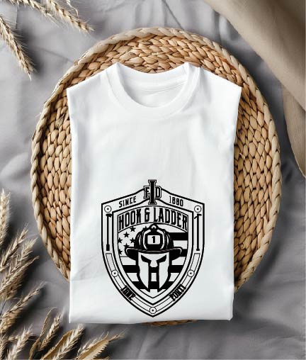 Hook & Ladder Fire Department Logo SVG, Hook & Ladder Firefighter Emblem Vector, New York Fire Department Logo SVG, Hook & Ladder FD Logo Vector, NY Firefighter SVG