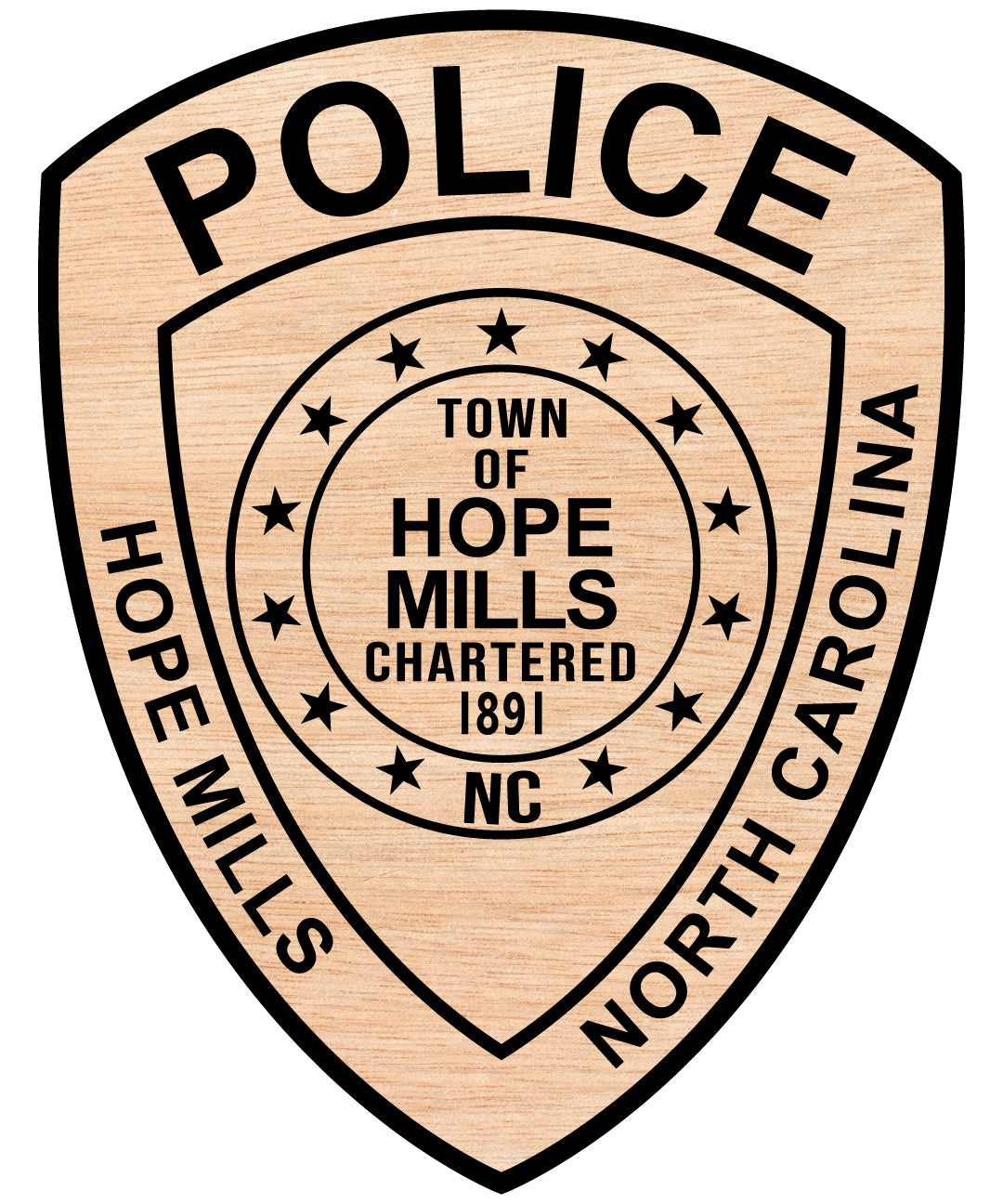Hope Mills North Carolina Police Patch SVG, NC Police Emblem Vector, Hope Mills Law Enforcement Patch, Police Department Badge SVG, Hope Mills PD Patch