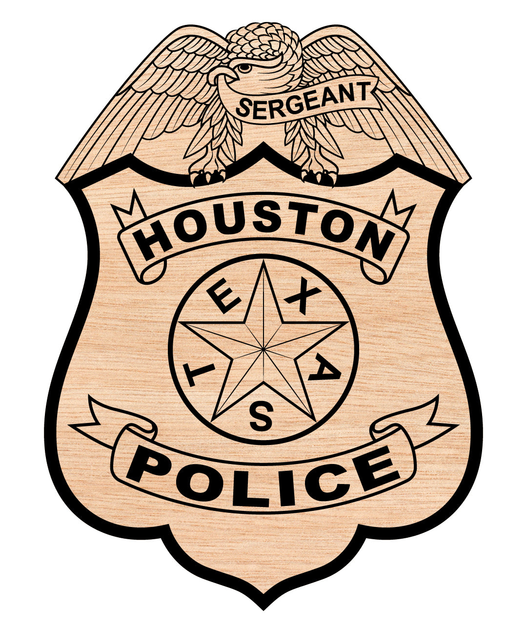 Houston Police Sergeant Badge SVG