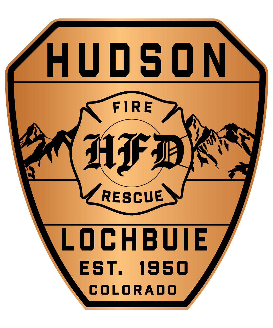 Hudson Fire Protection District Badge SVG | Firefighter Vector Emblem for CNC & Print