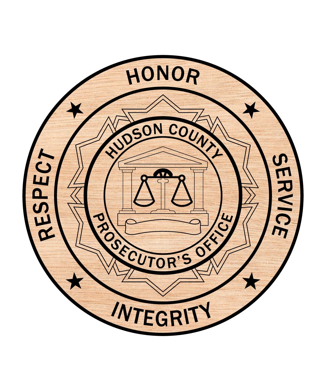 Hudson County Prosecutor Badge SVG, Prosecutor’s Office Vector File, New Jersey Law Enforcement Badge SVG, Hudson County Badge Digital File, Prosecutor Emblem SVG