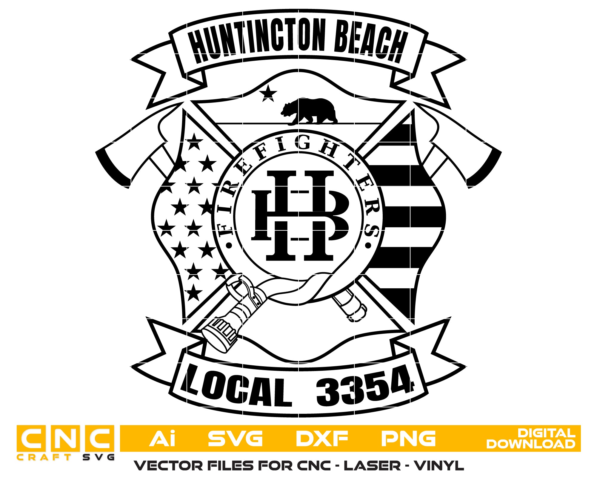 Huntington Beach Firefighters Association Badge