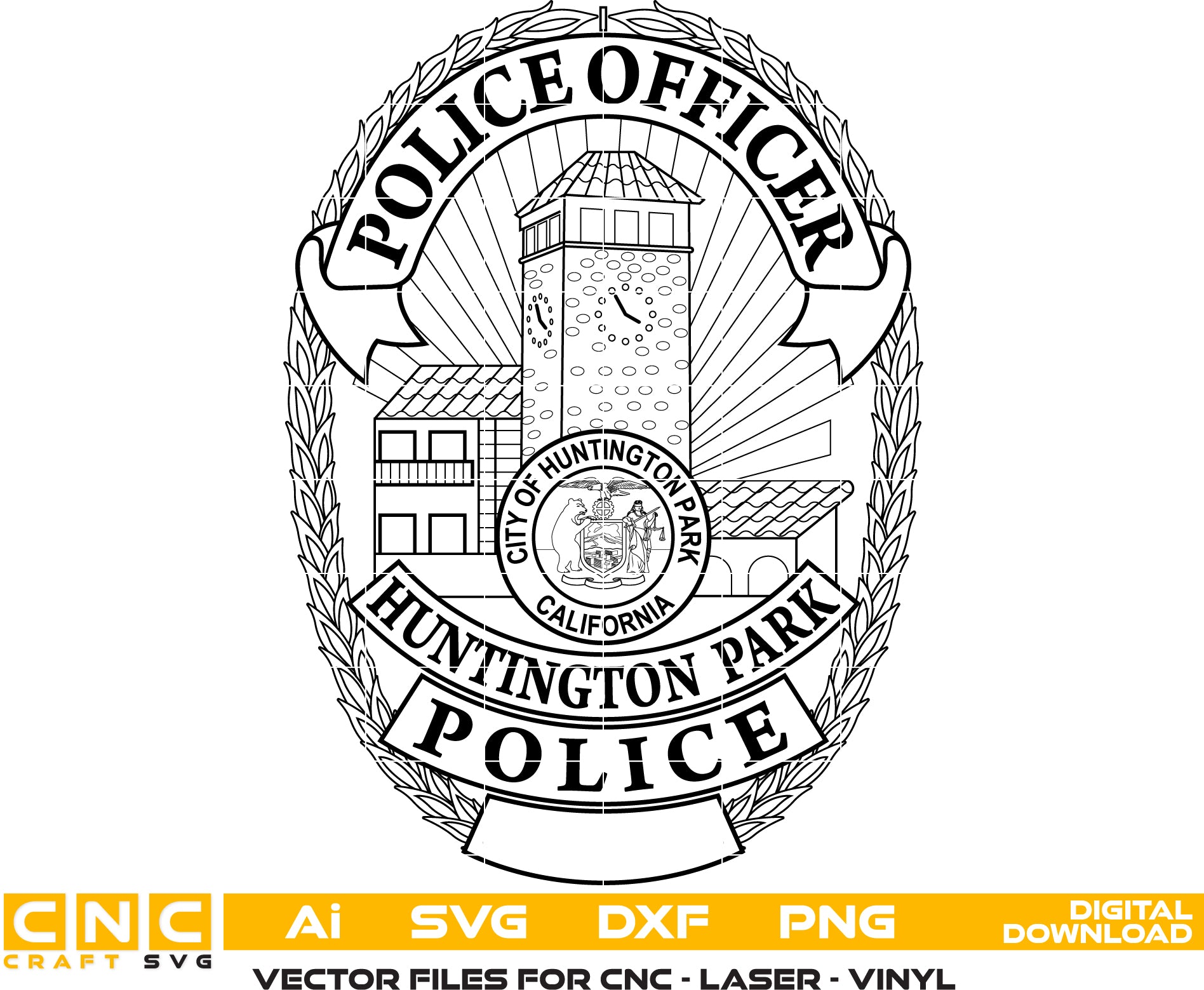 Huntington Park Police Officer Badge