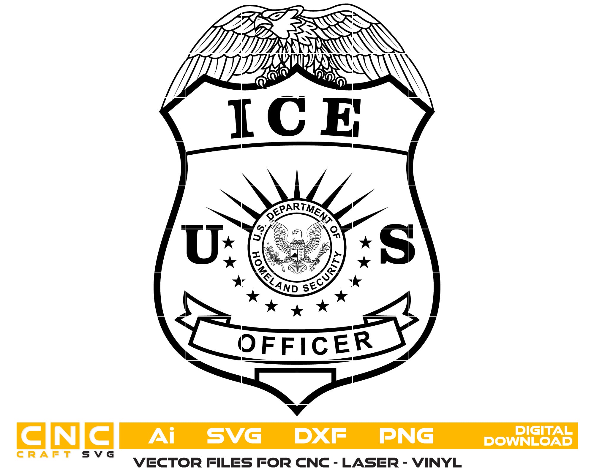 ICE US Officer Badge