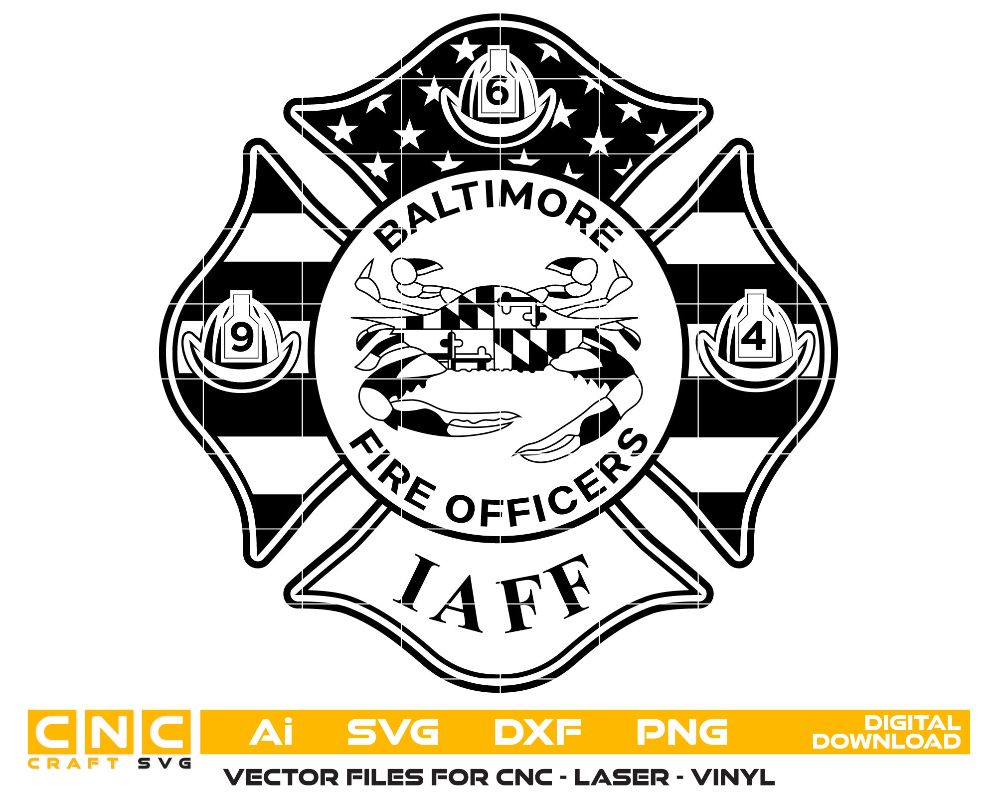 Iaff Baltimore Fire Officers Badge