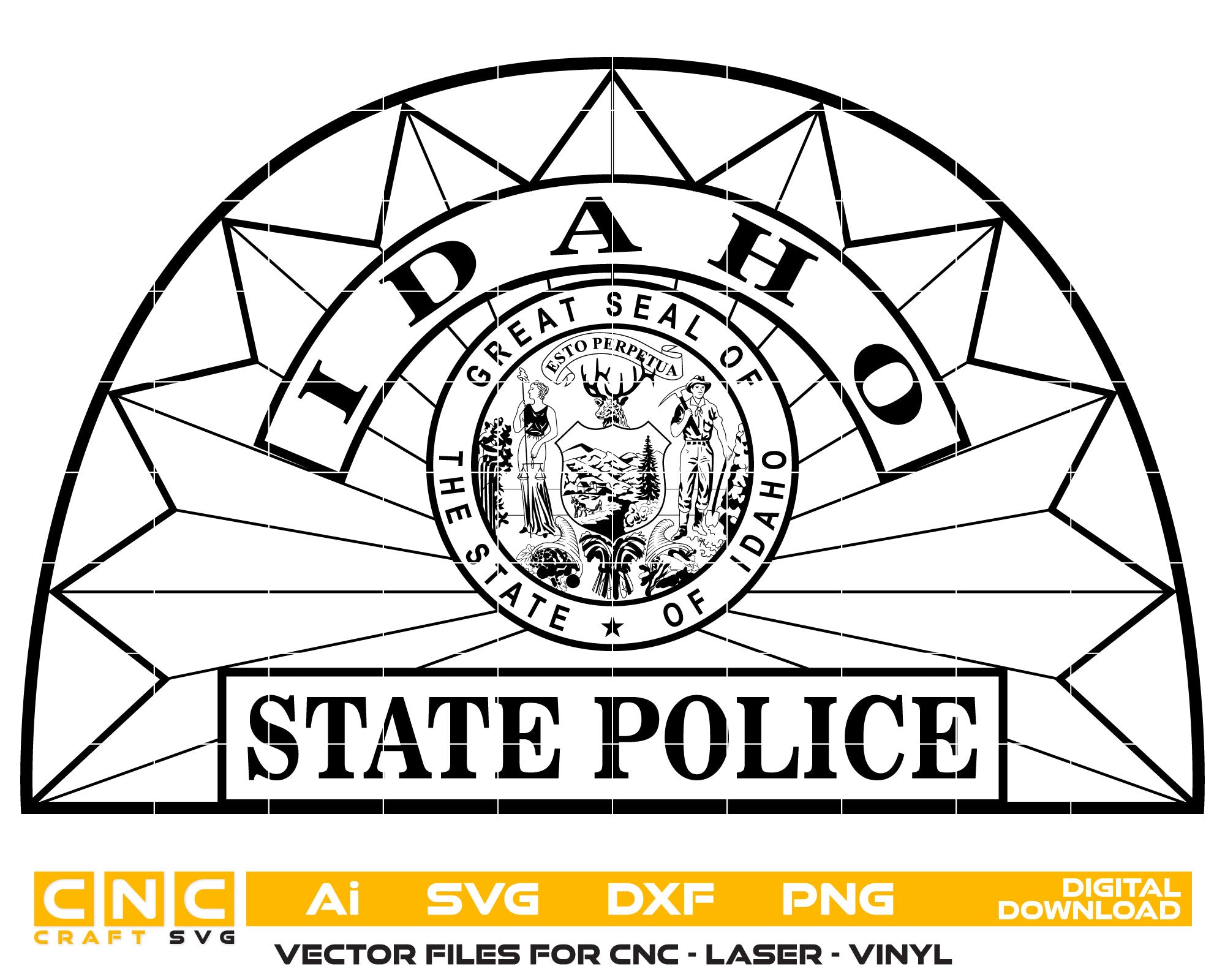 Idaho State Police Hat Badge