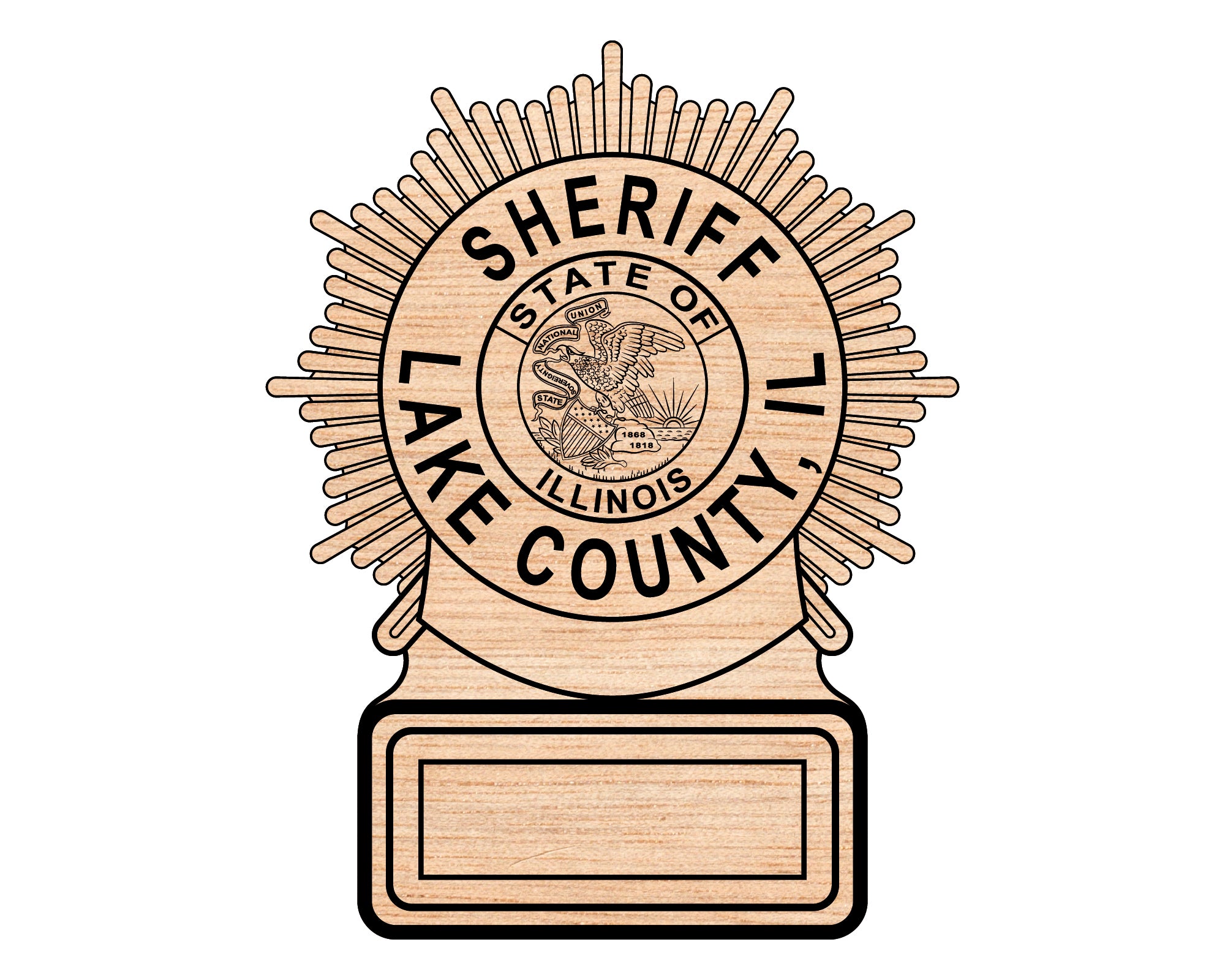 Lake County Illinois Sheriff Office Badge SVG, Illinois Sheriff Badge Vector, Lake County Sheriff Logo SVG, Law Enforcement Badge Vector, Police Badge Design, Sheriff Emblem SVG