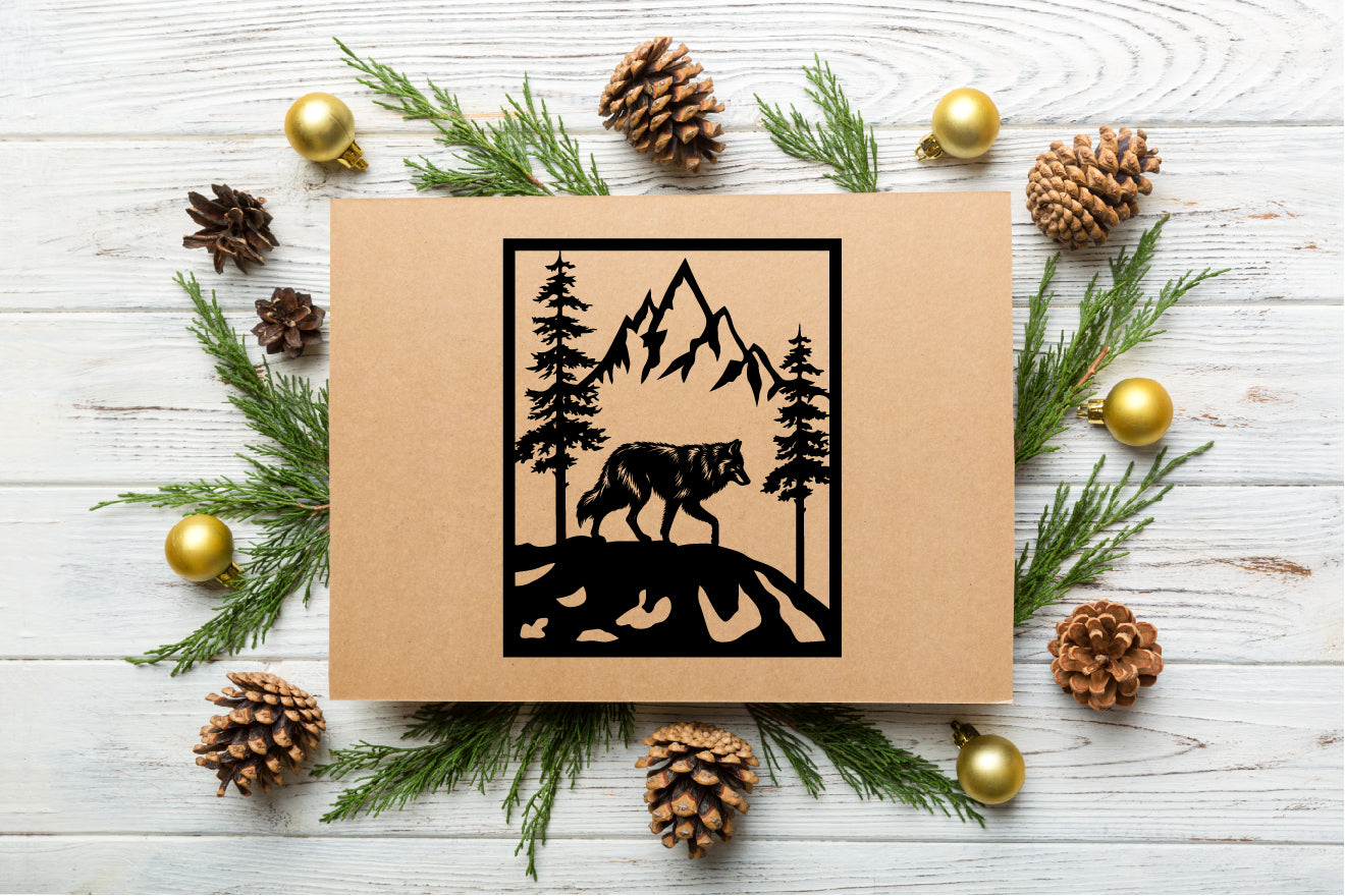 Incredible Wolf Mountain Vector Art