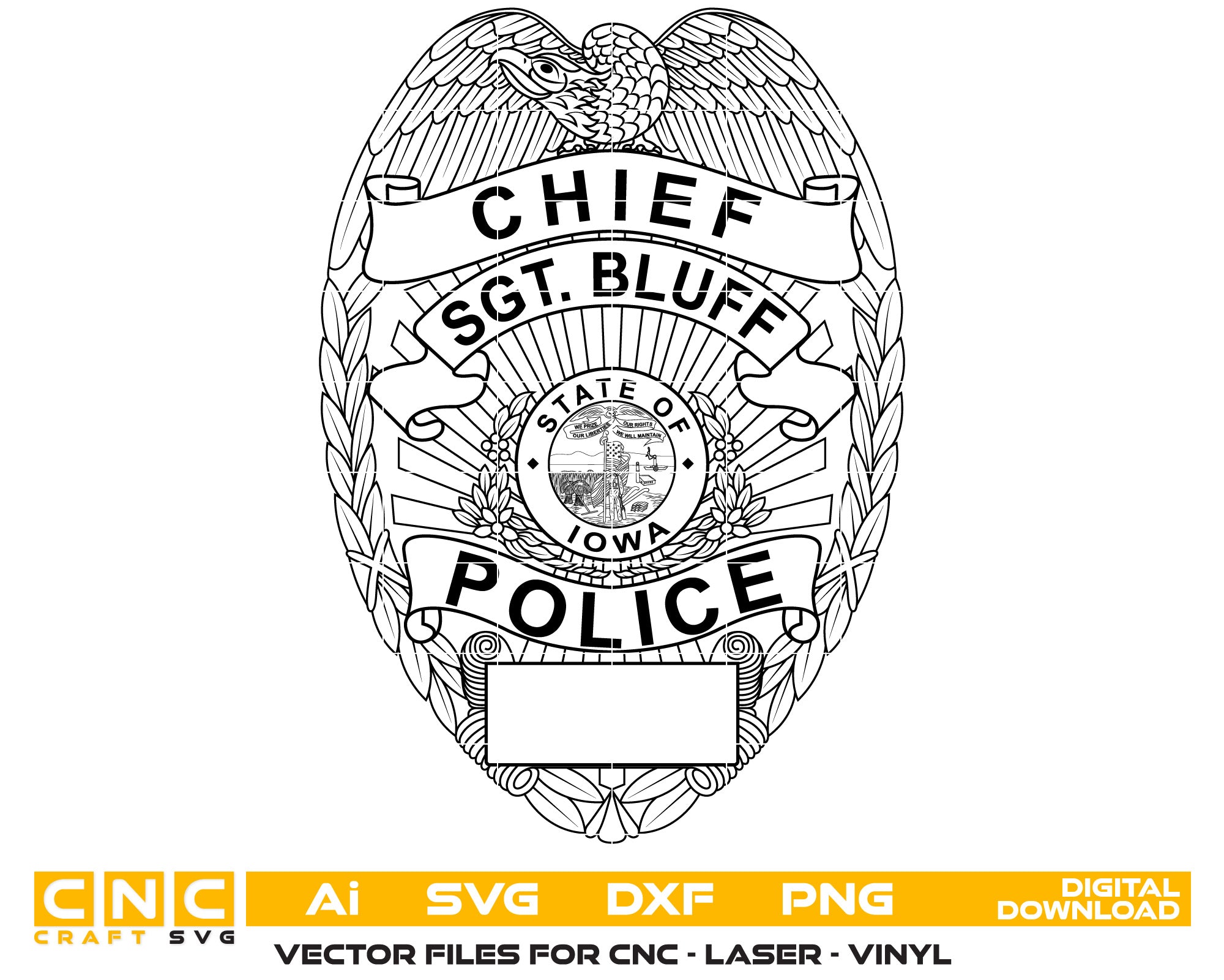 Iowa Police Chief Badge
Iowa Police Badge
Police Chief Badge
Chief Badge
Police Badge SVG