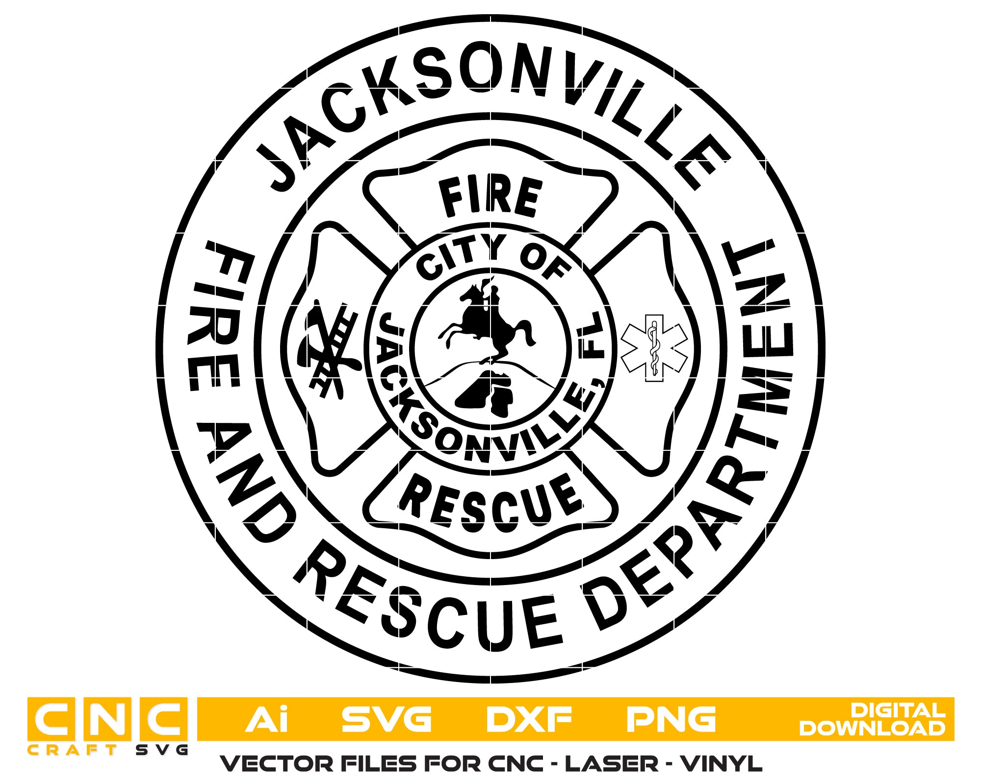 Jacksonville Fire Rescue Department Badge