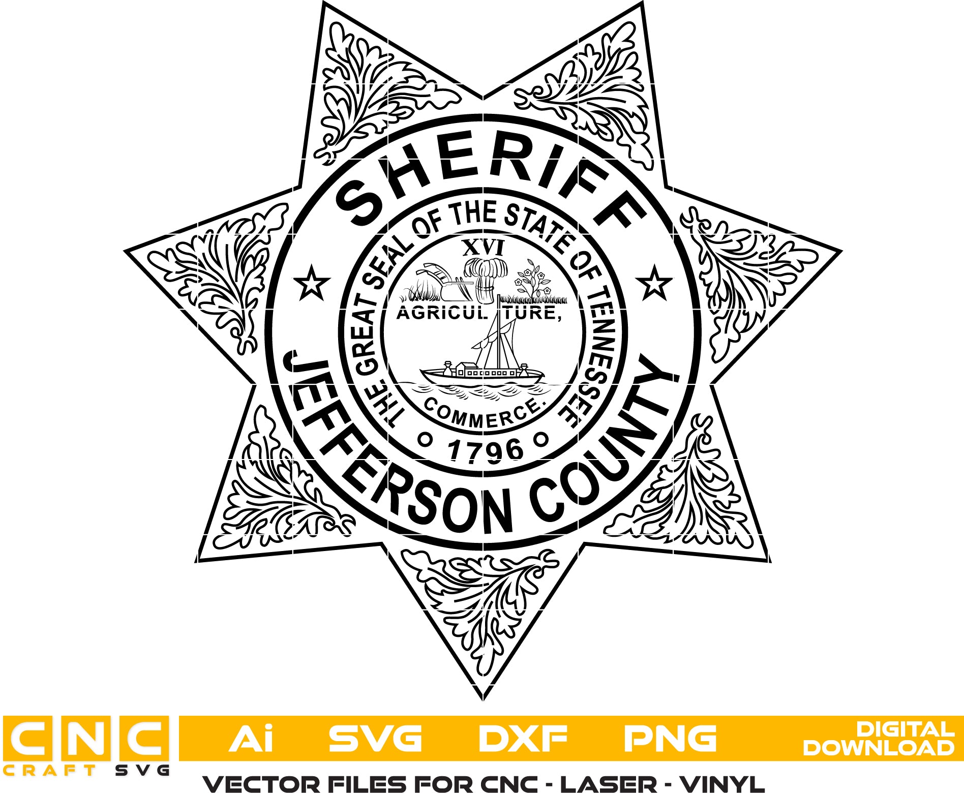 Jefferson County, Tennessee Sheriff Badge
