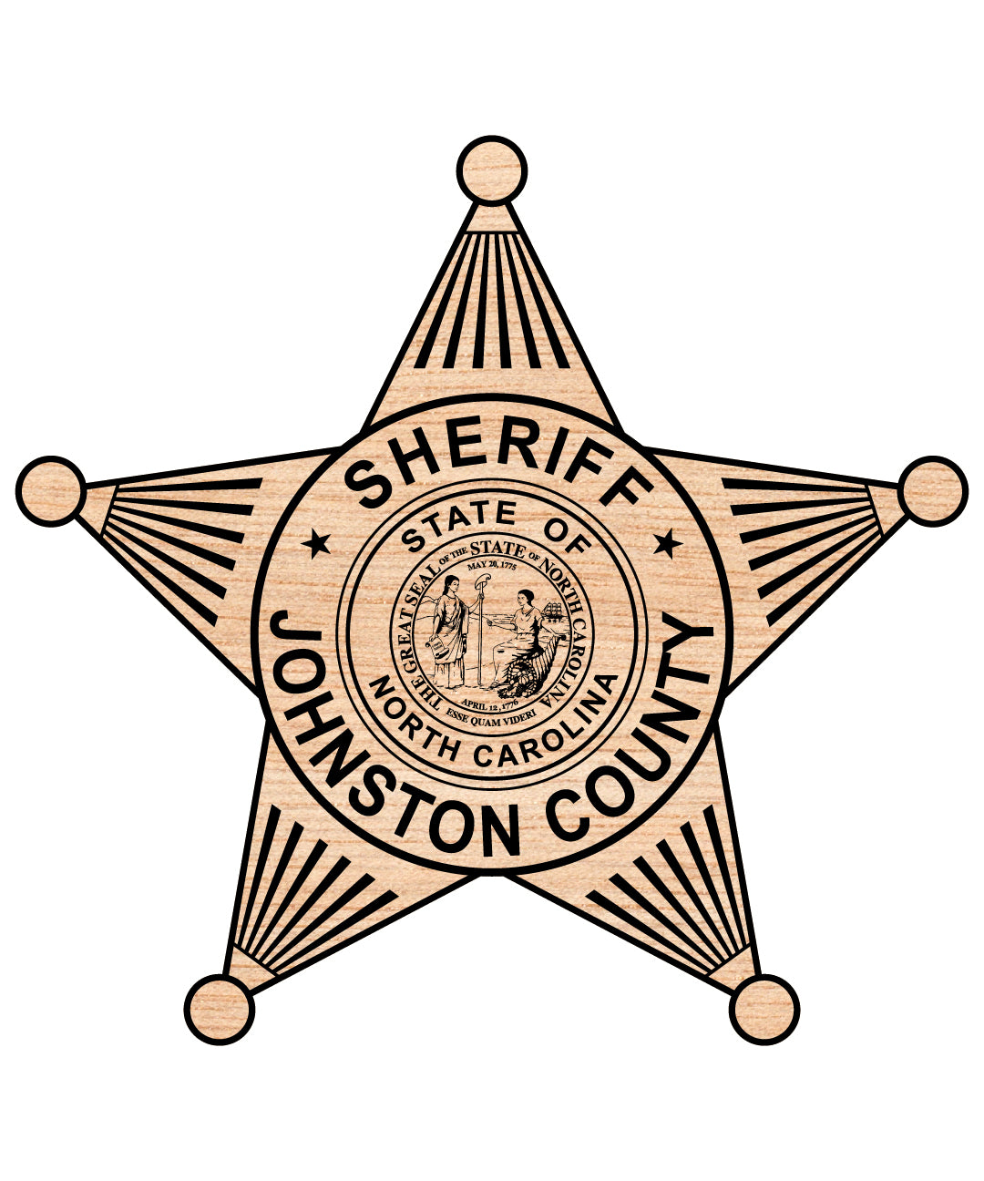 Johnston County North Carolina Sheriff Badge SVG, NC Sheriff Badge Vector, Johnston County Law Enforcement Emblem, Police Sheriff Badge SVG, Johnston County SO Badge