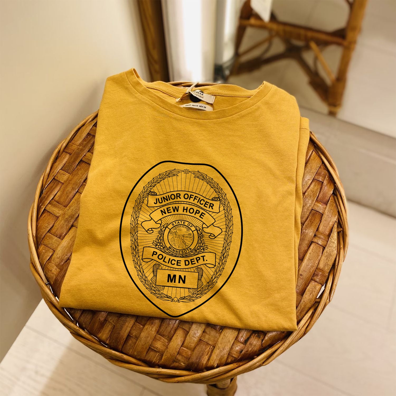 Junior Police Officer Badge t-shirt design New Hope, Minnesota.
 Police Officer Badge t-shirt design