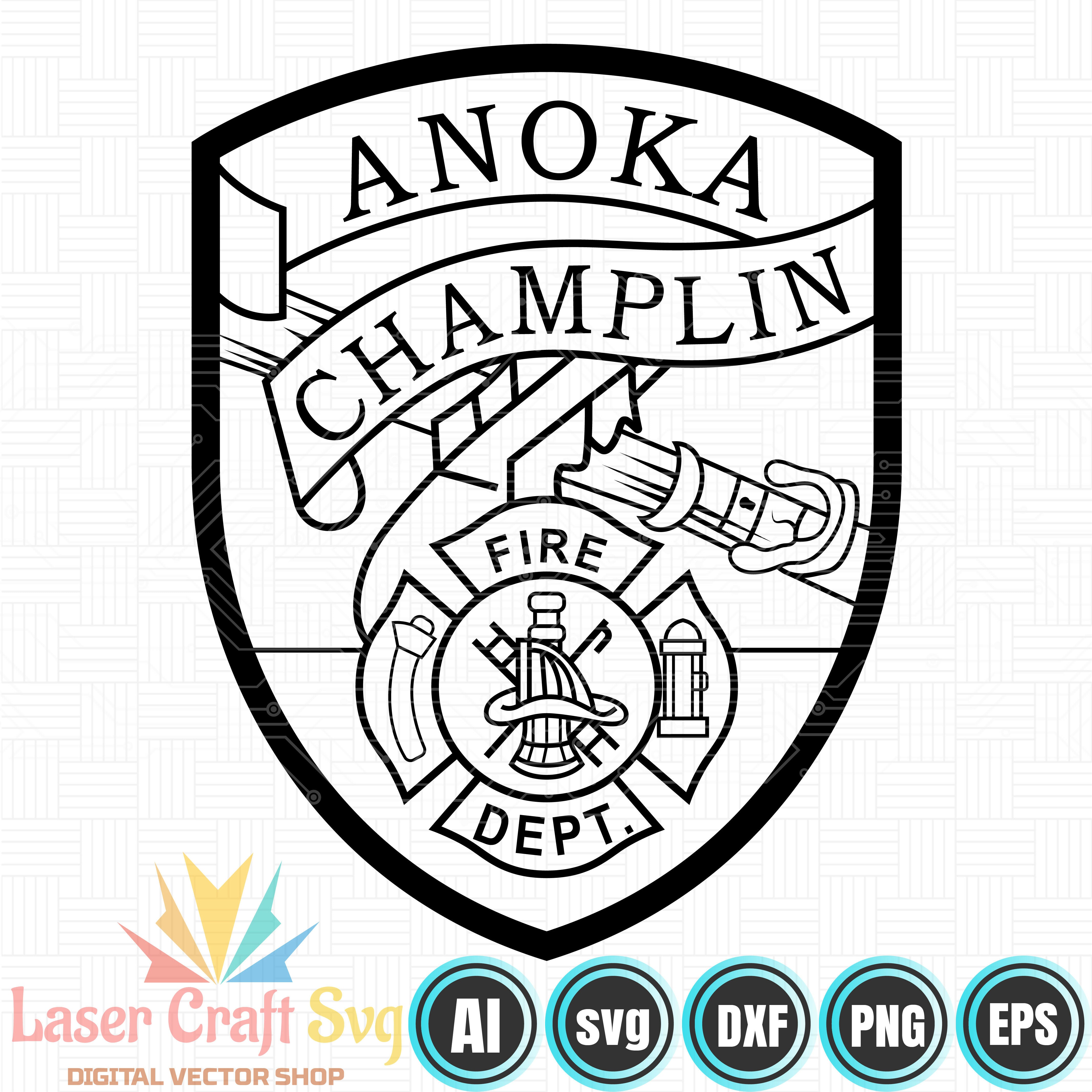 Anoka champlin Fire department Badge-01