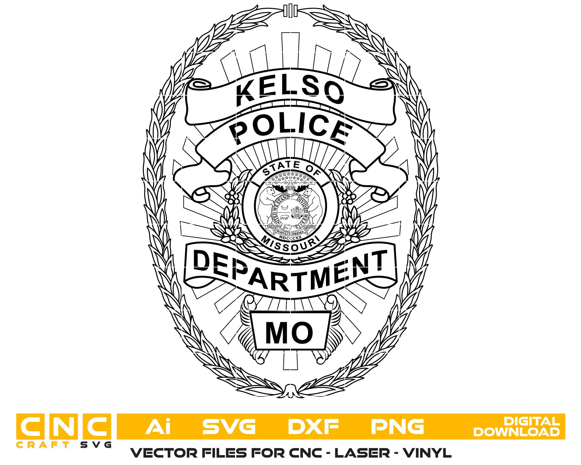 Kelso, Missouri Police Badge