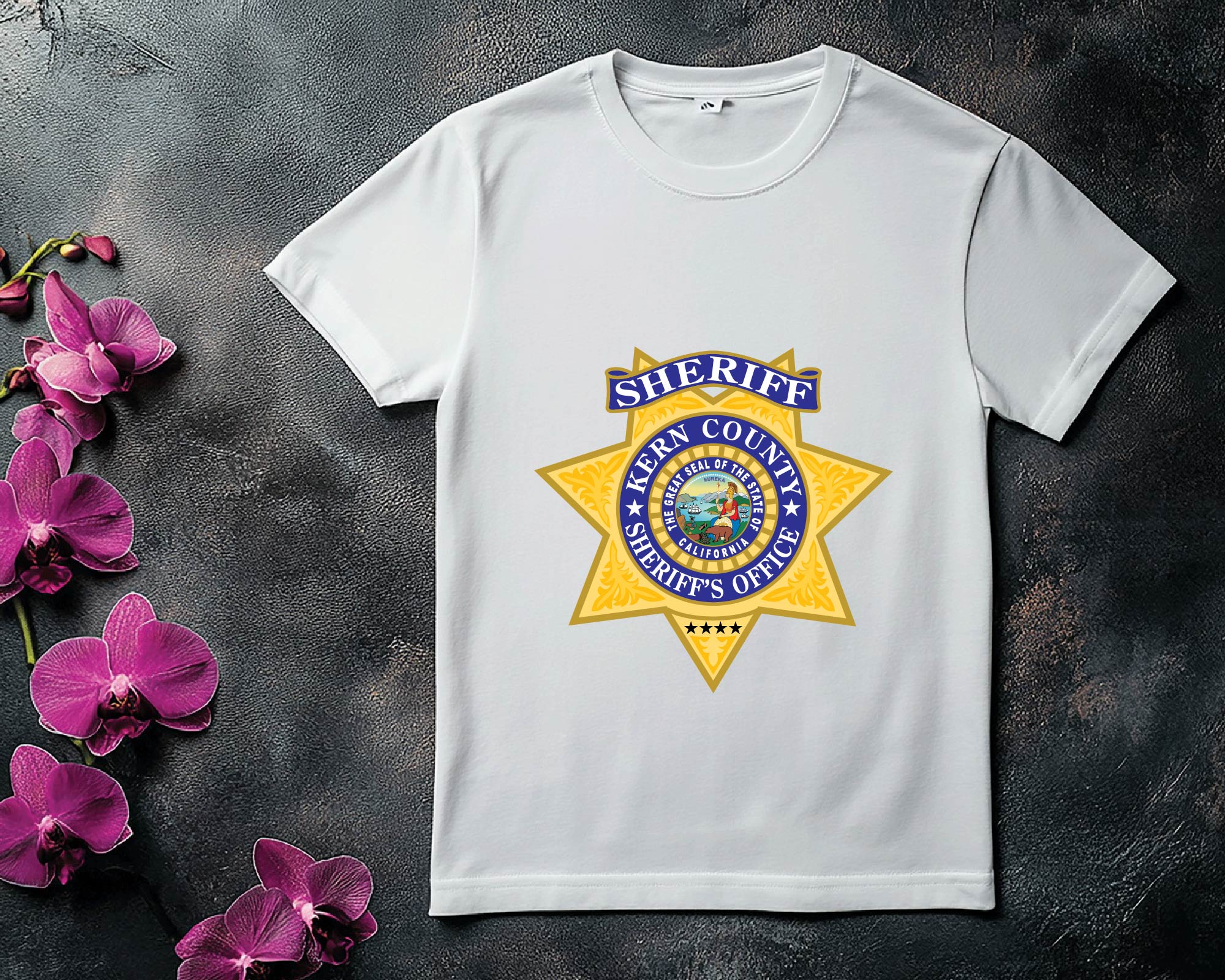 Kern County Sheriff Badge SVG, California Sheriff Badge Color Vector, Kern County Police Badge SVG, Law Enforcement Emblem, Sheriff Seal Color File, CA Sheriff Logo SVG