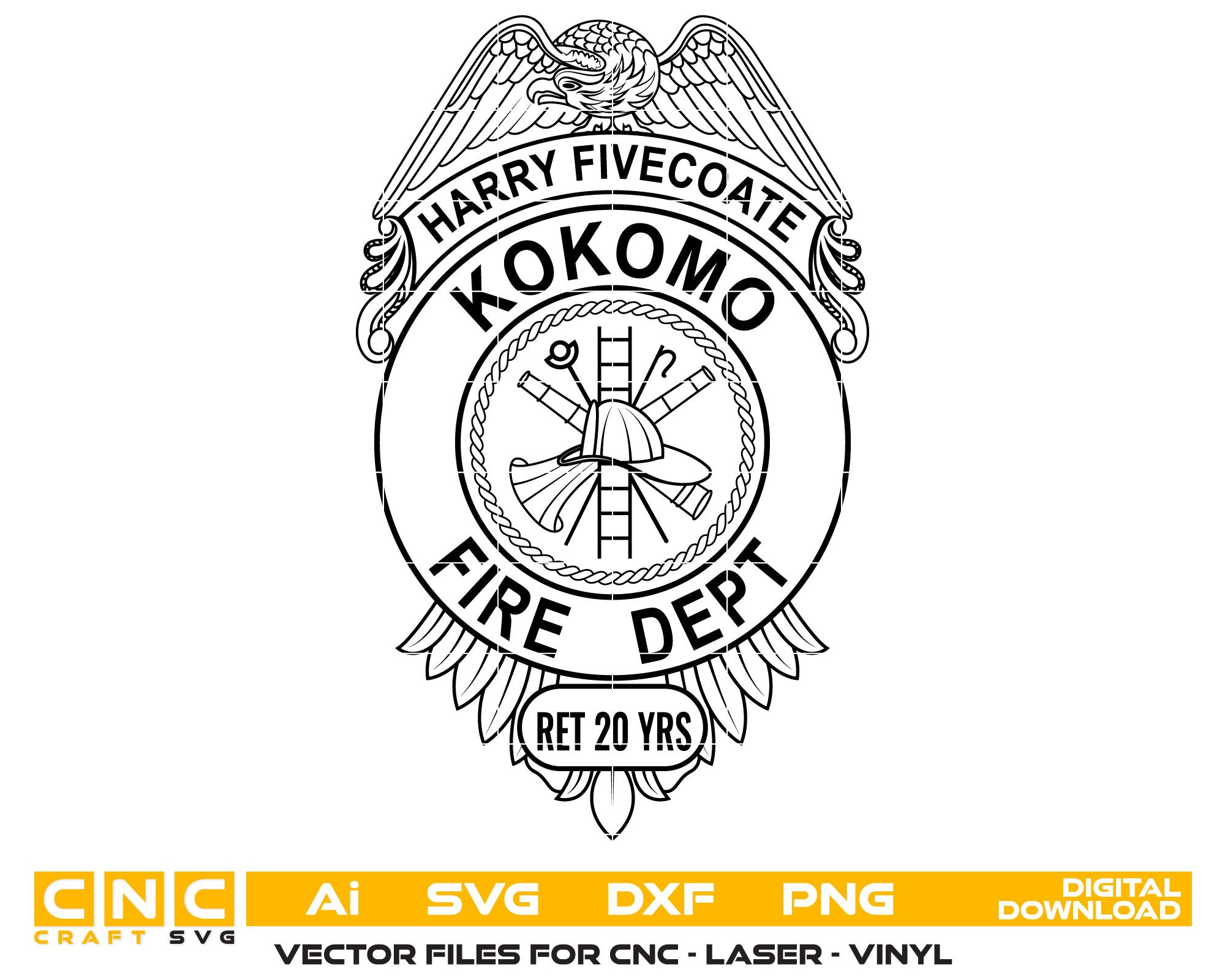 Kokomo Fire Dept Badge