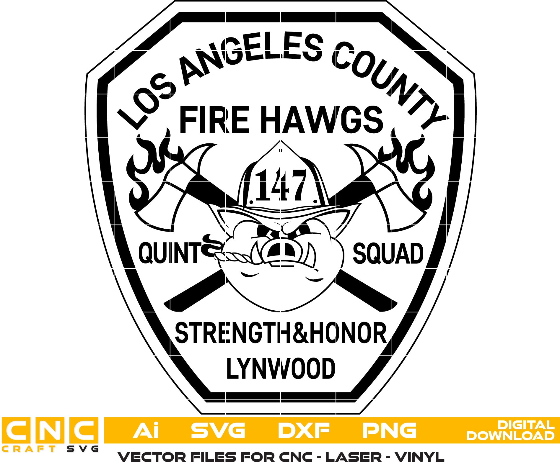 LA County Station 147 Strength & Honor Fire Patch