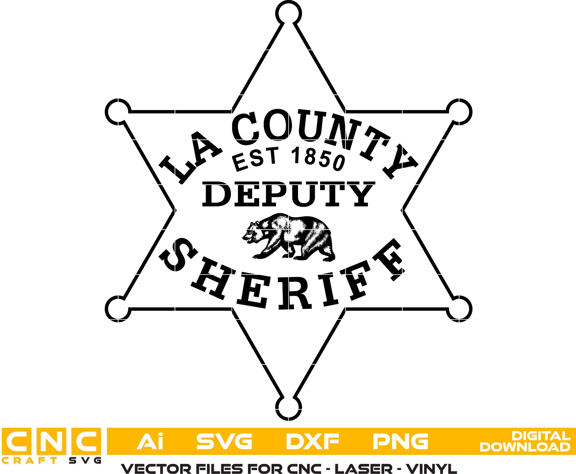 La County Deputy Sheriff Badge