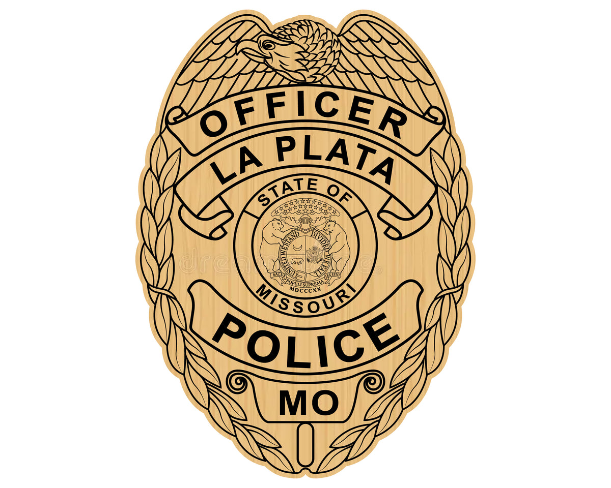 La Plata Missouri Police Officer Badge SVG Law Enforcement Vector