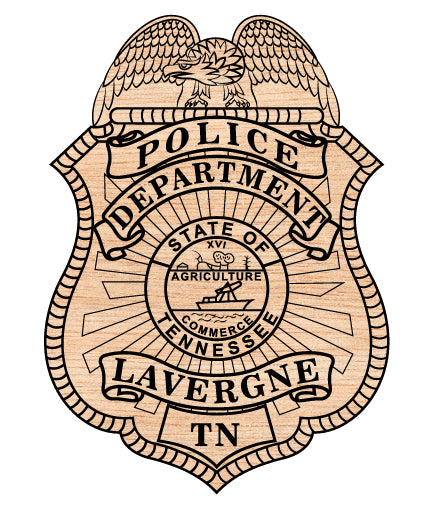 La Vergne Police Department Badge SVG, La Vergne Tennessee Police Badge Vector, La Vergne Police SVG Emblem, Tennessee Law Enforcement Badge Logo SVG, #support