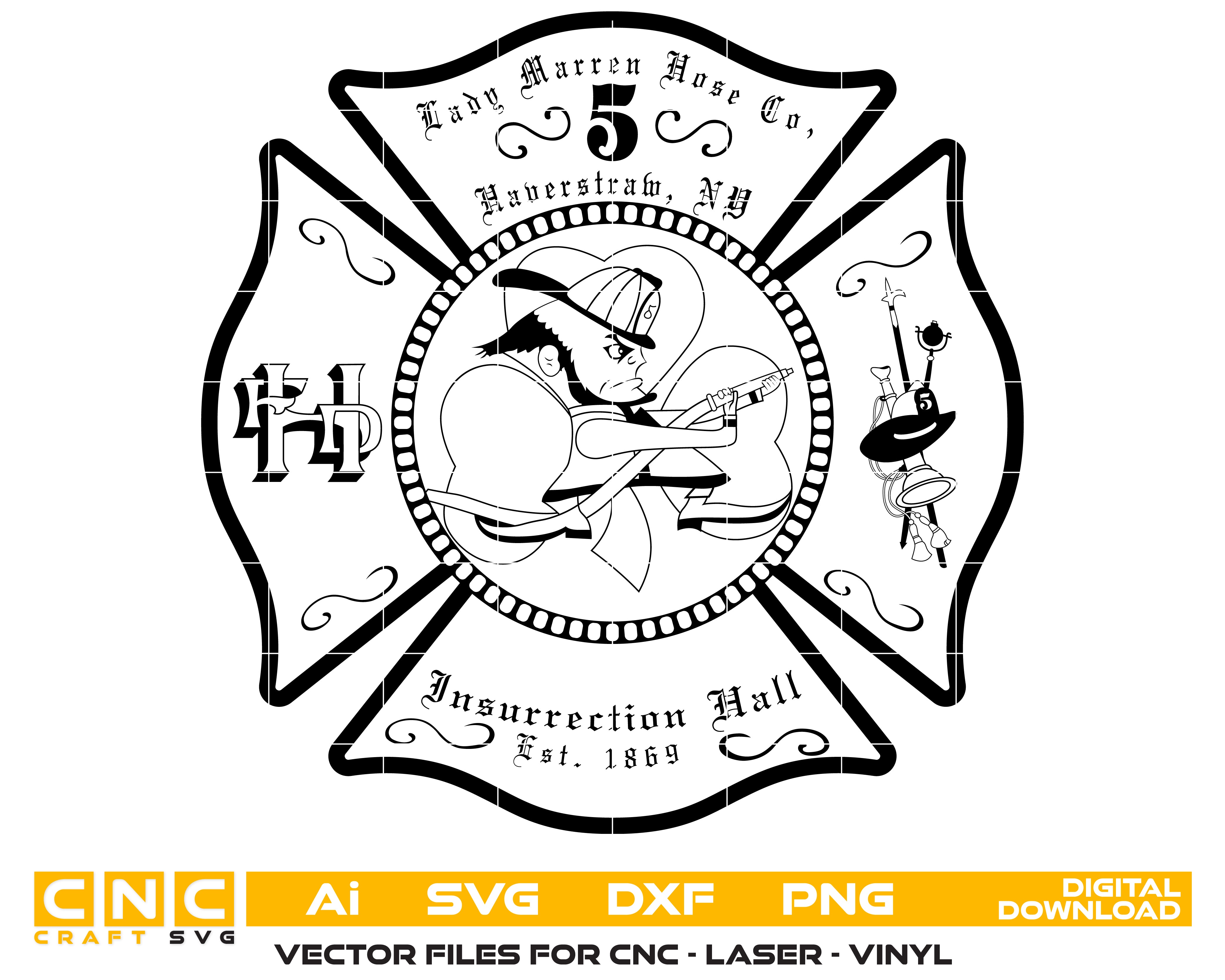 Lady Warren Hose Co. No. 5 Fire Department Badge