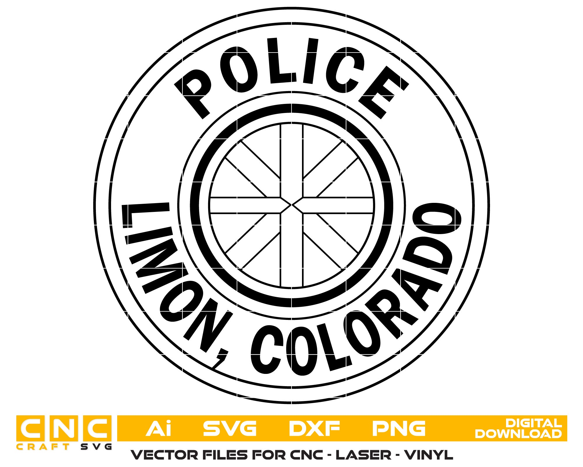 Limon Police Logo SVG , Colorado