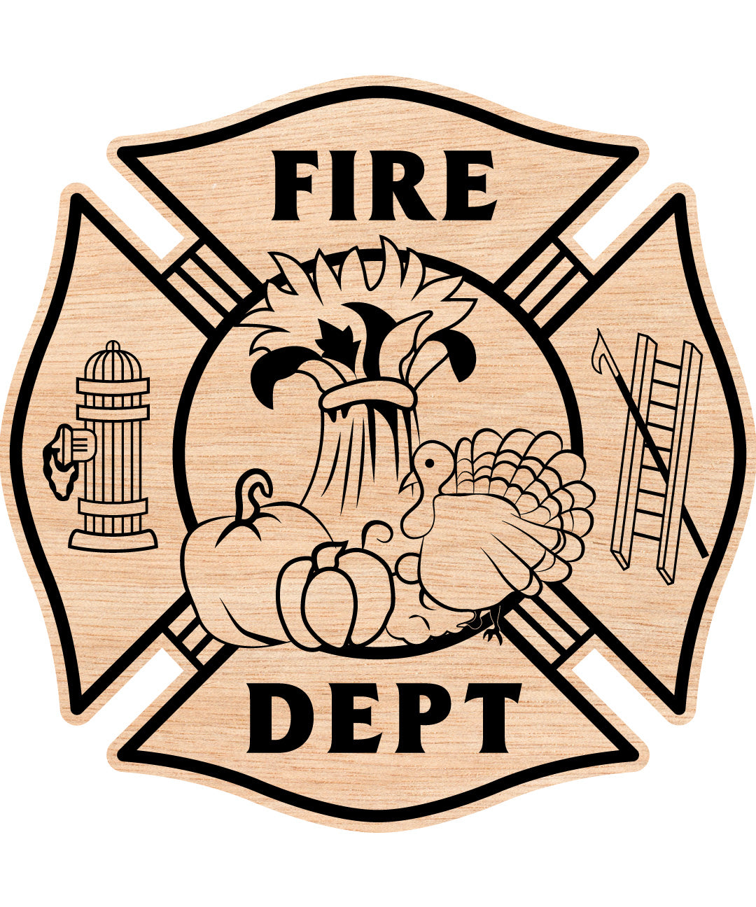 Linwood Volunteer Fire Department Badge SVG | Firefighter Vector Design for CNC & Printing