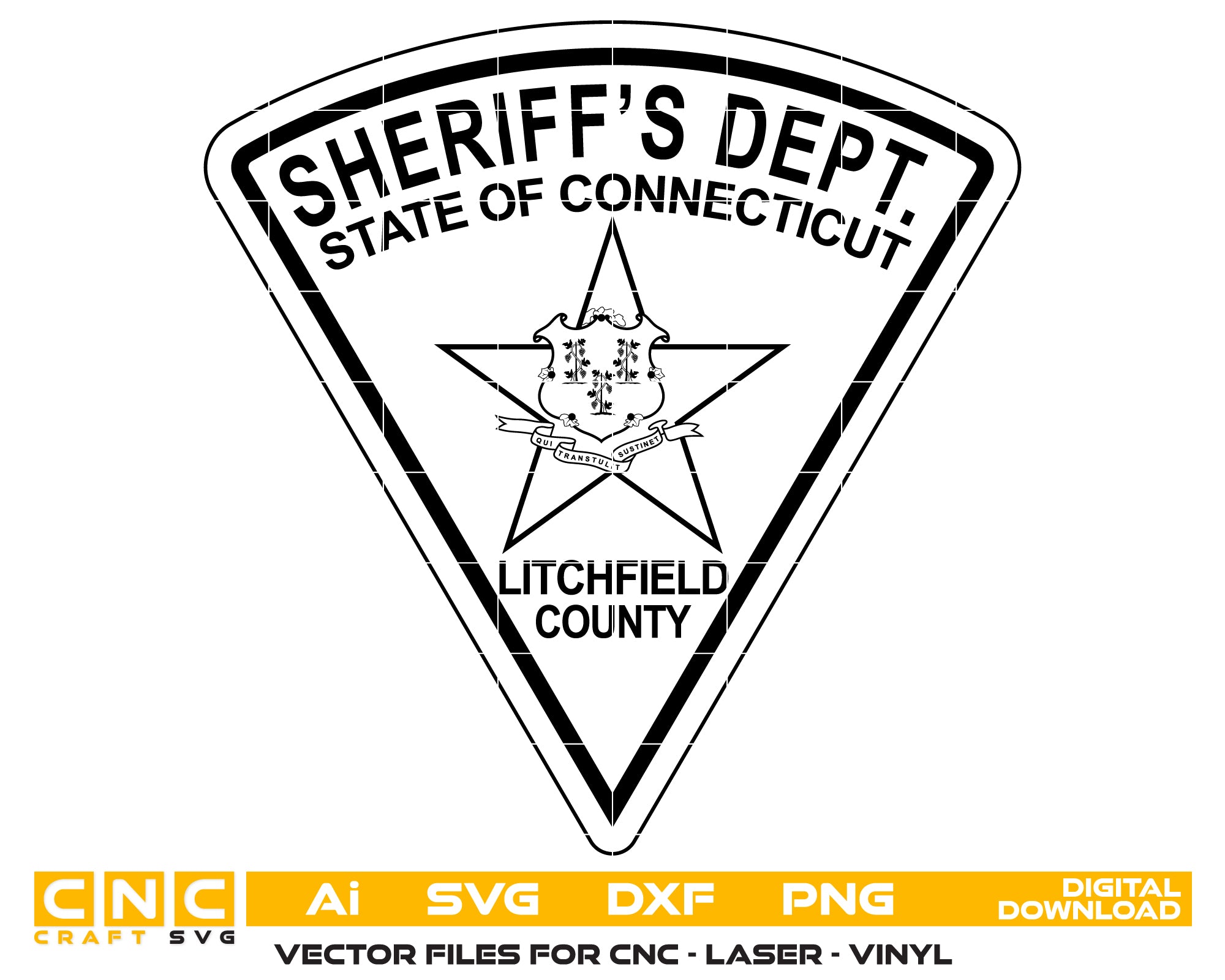 litchfield county sheriff’s department patch svg, connecticut sheriff patch vector design, litchfield county ct sheriff dept svg emblem, connecticut law enforcement patch svg, litchfield sheriff badge svg