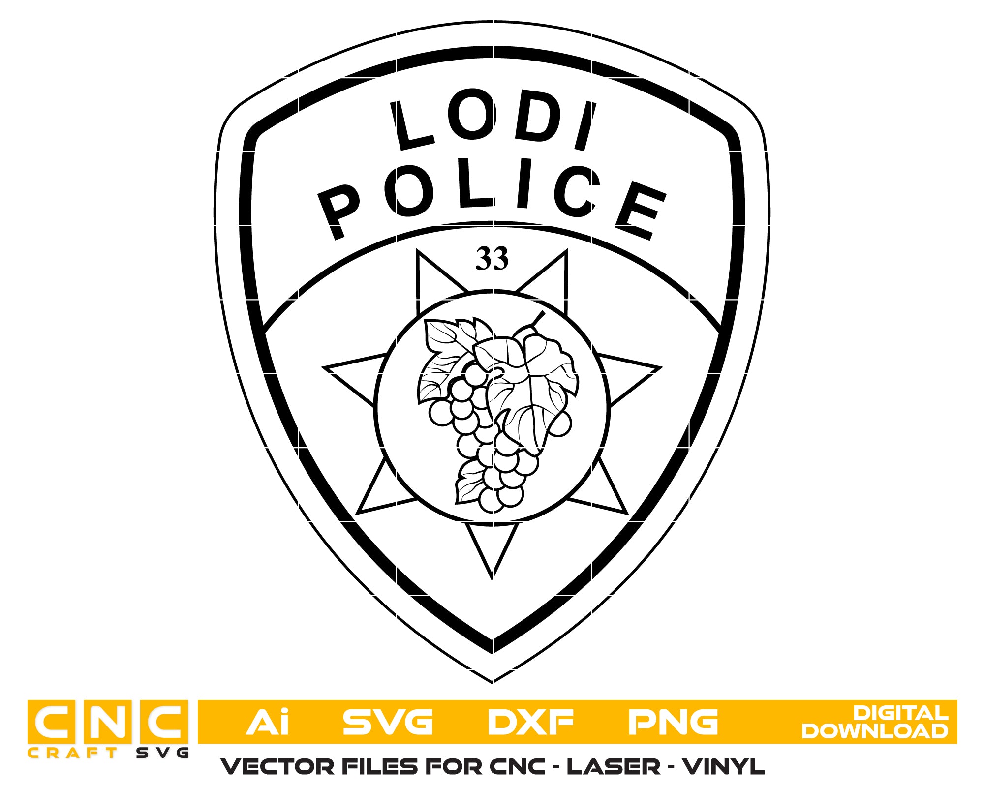 Lodi Police Department Patch SVG