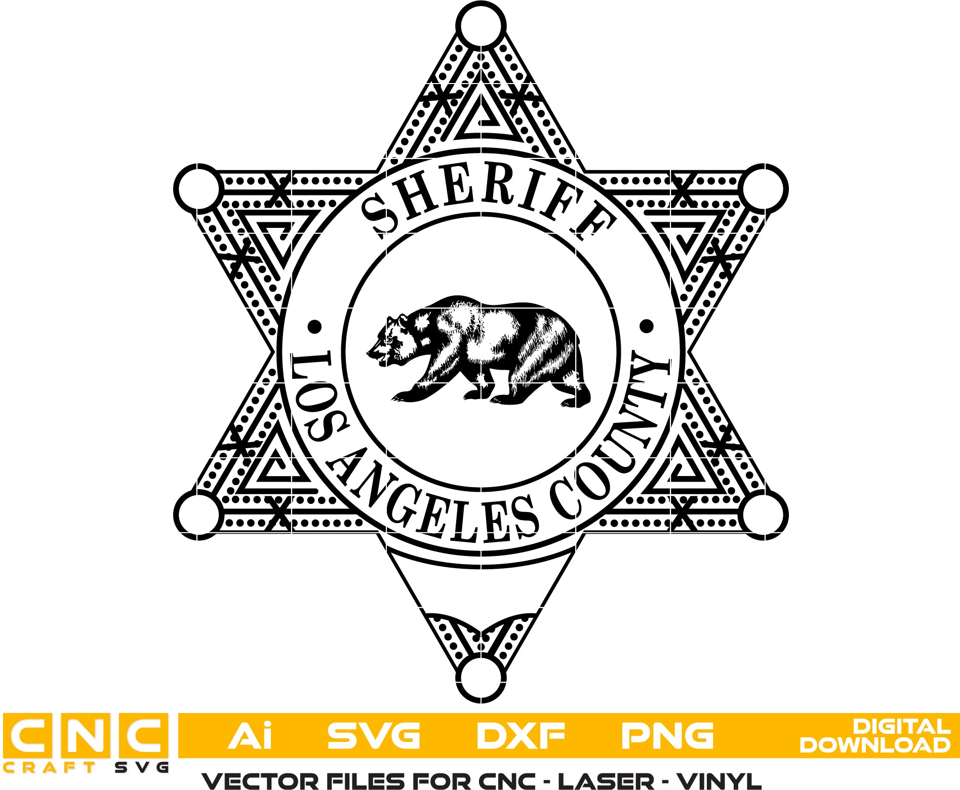 Wooden LA County Sheriff Badge or Shoulder Patch Ornament Wooden LA County Sheriff Badge or Shoulder Patch Ornament