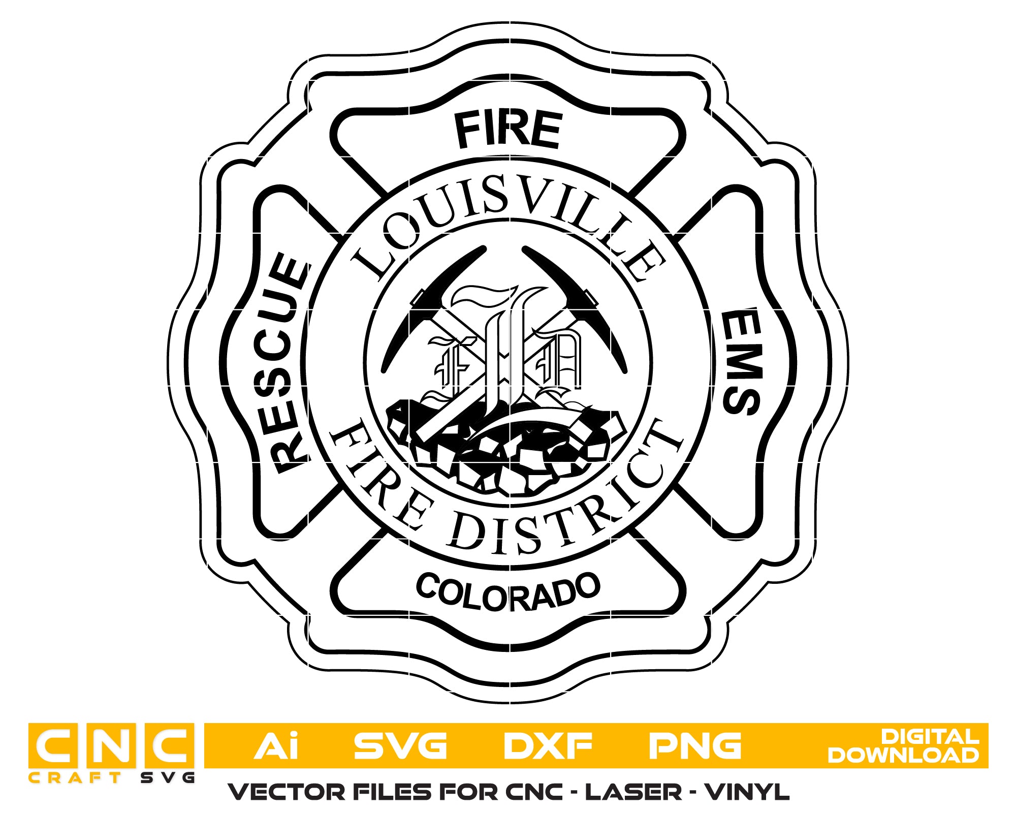 Louisville Fire Protection District Badge SVG