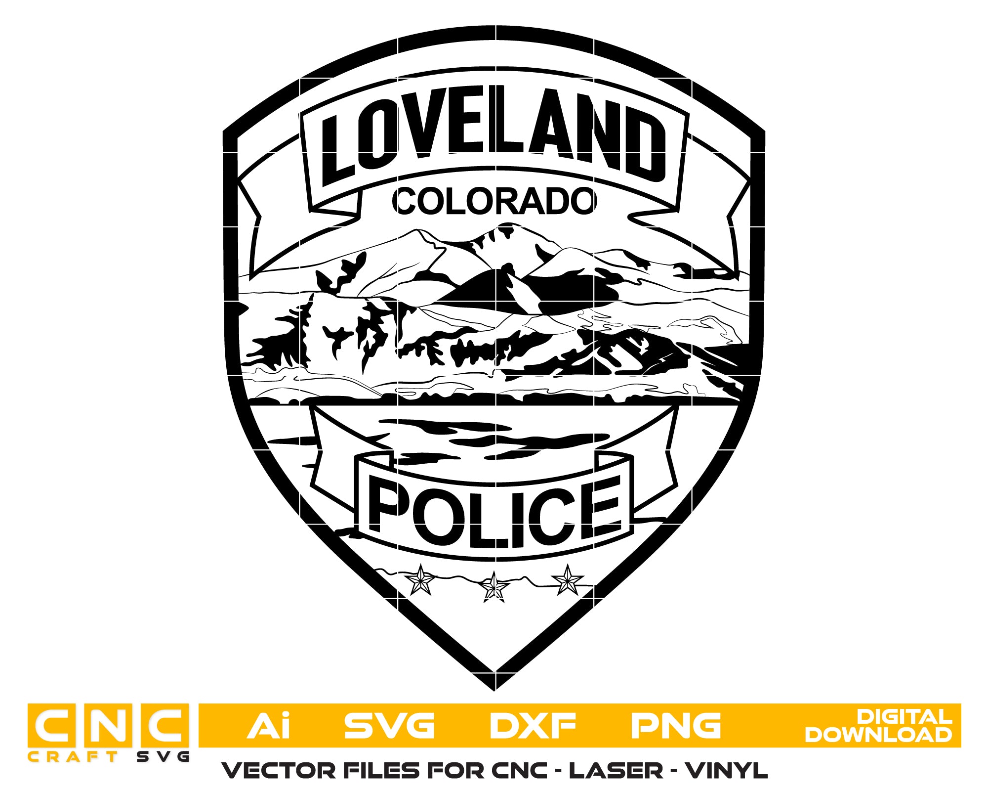Loveland Police Citizens Advisory Board Patch SVG - CNC Design