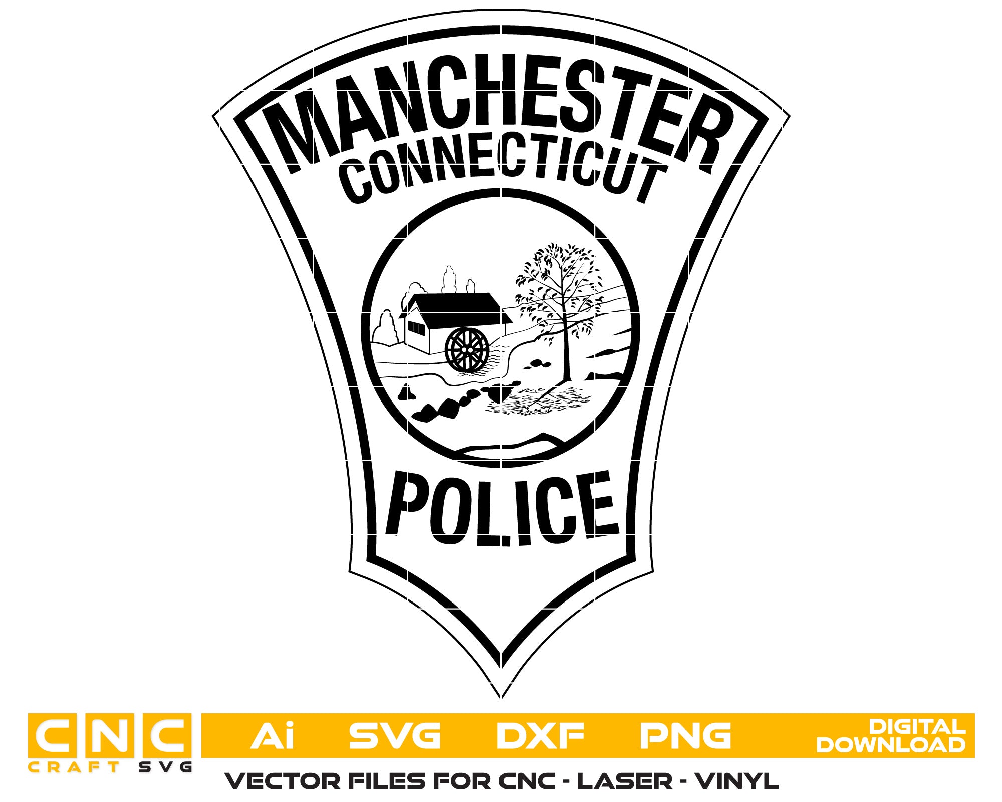 Manchester Connecticut Police Badge