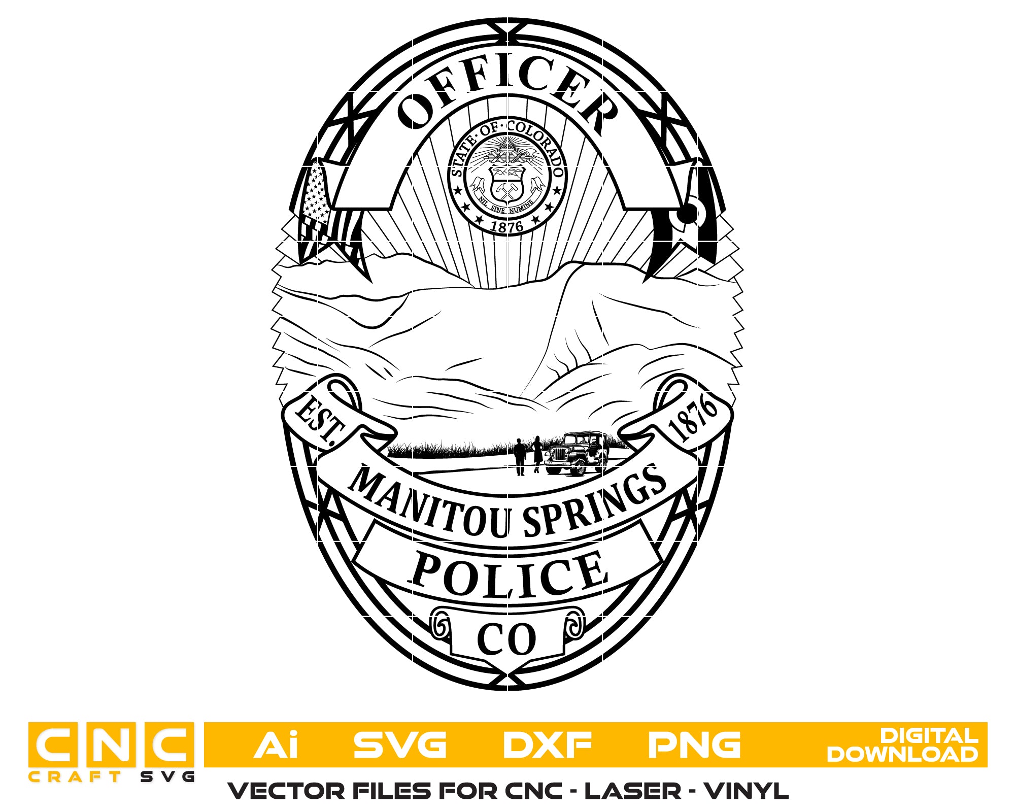 Manitou Springs Police Officer Badge