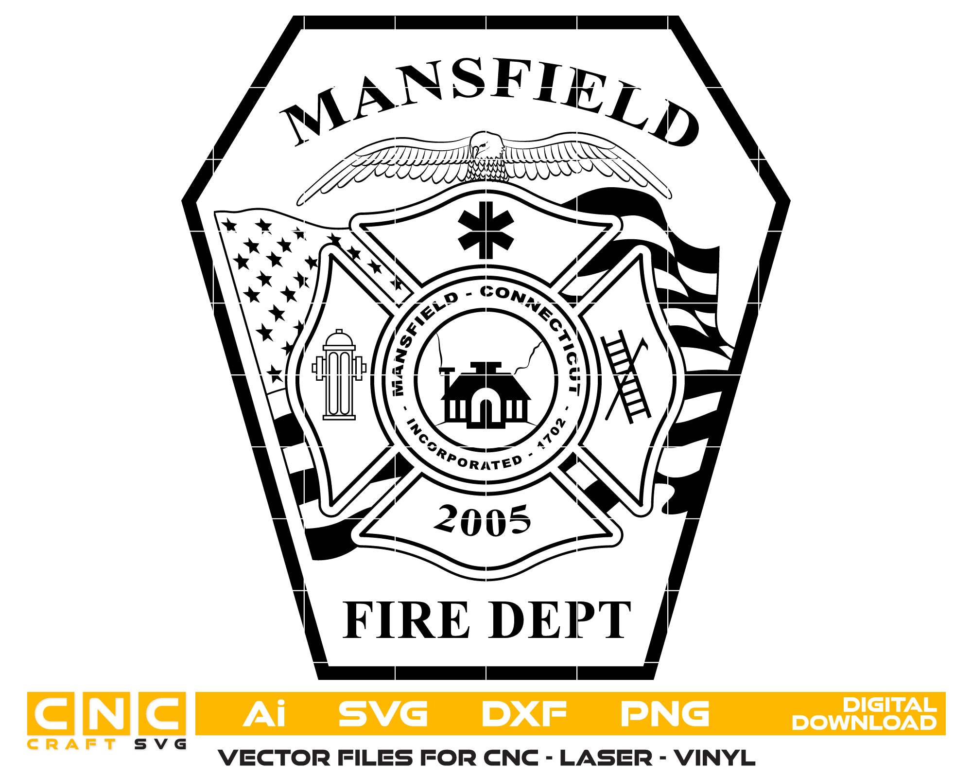 Mansfield Fire Department Patch SVG Representing Mansfield Firefighter Service
Mansfield Firefighter Patch Vector For CNC And Laser Engraving
Mansfield Fire Emblem Design In Scalable Vector Format
Fire Department Patch SVG Inspired By Mansfield Firefighters
Mansfield Fire Department Emblem For Decals Plaques And Collectibles