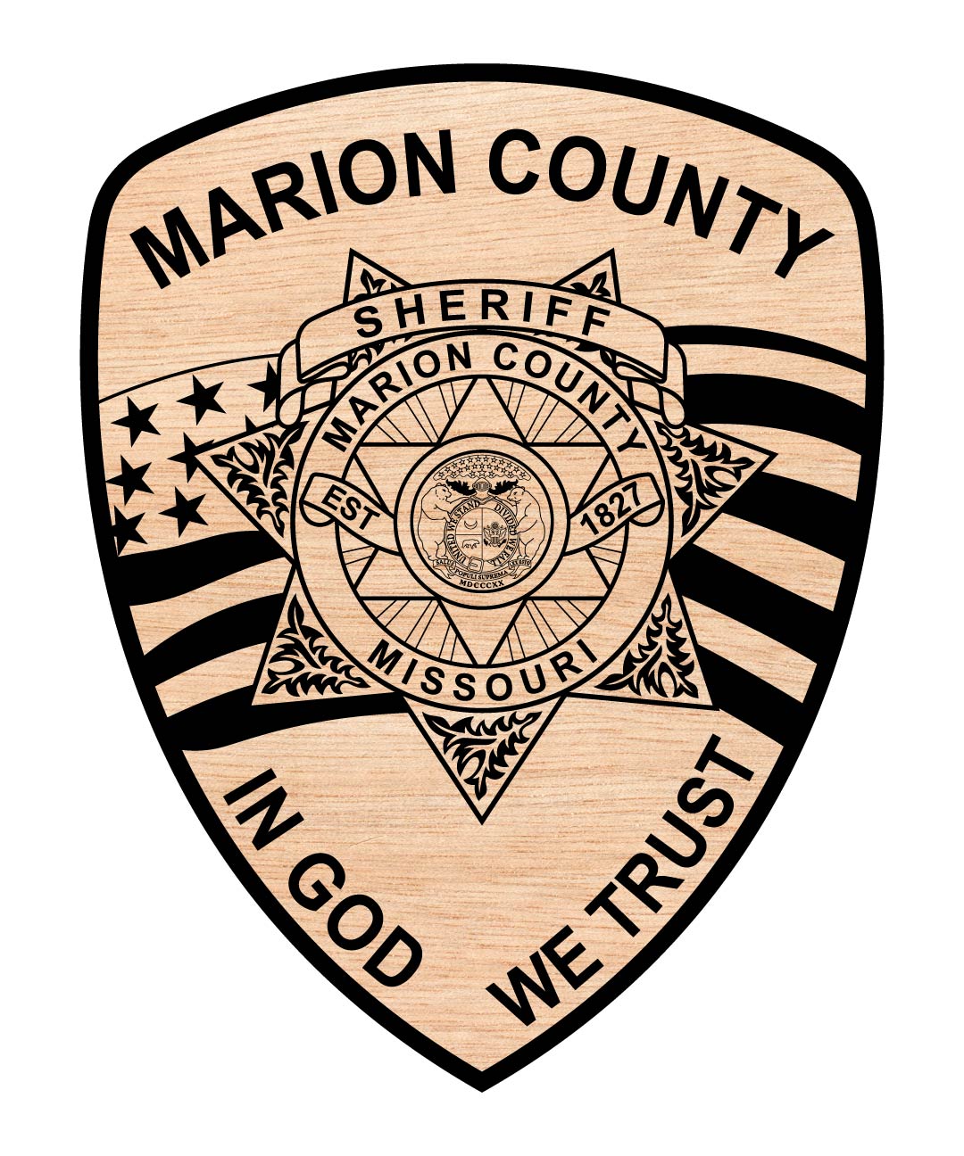 Marion County Missouri Sheriff Patch SVG, Marion County MO Sheriff Patch Vector, Missouri Sheriff Patch Emblem, Law Enforcement Patch SVG, Sheriff Patch Vector File