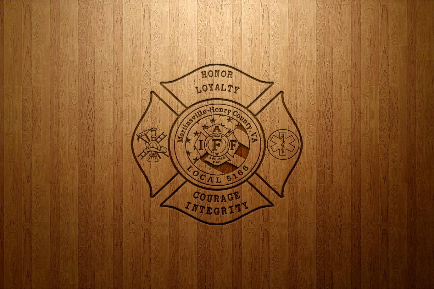 Martinsville-Henry County Fire Department Badge Varginia