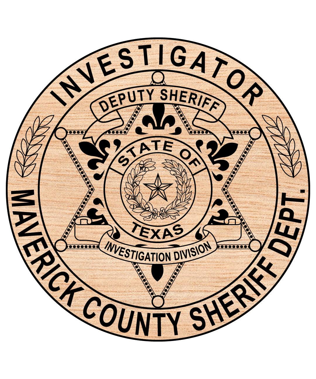 Maverick County Sheriff Badge Svg